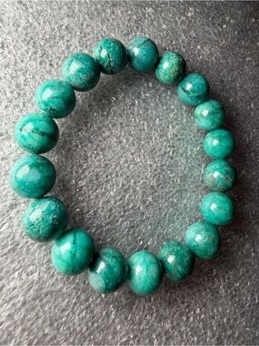 Gorgeous 11MM Chrysocolla Natural Crystal Bracelet